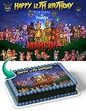 CAKECERY Five Nigth At Freddys FNAF Deco Edible Cake Image Topper Personalized Birthday Cake Banner 1/4 Sheet