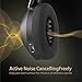 EAORUL Active Noise Cancelling Headphones, 100H Playtime Headphones Wireless Bluetooth, Bluetooth Headphone with Mic, Over Ear Wireless Headphone with Deep Bass,Fast Charging for Travel