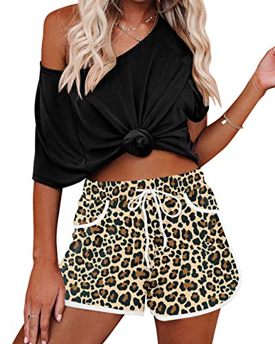 Image of For G and PL Women Summer Floral Beach Boardshorts with Pockets Swim Trunks