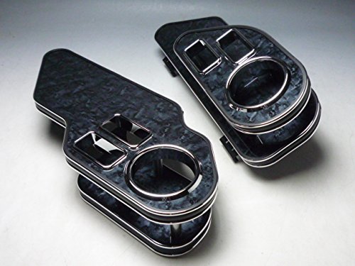 E51エルグランドサイドテーブルフロント左右セット　BKウッド