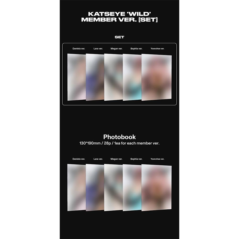 KATSEYE WILD Offizielles K-Pop CD-Album 5 Versionen Set | Zusätzliche Fotokarten, solange der Vorrat reicht