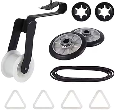 Dryer Belt Pulley and Roller Repair Kit Compatible with Whirlpool WGD4815EW3,WGD4815EW4, WGD4850BW0,WGD4850BW1