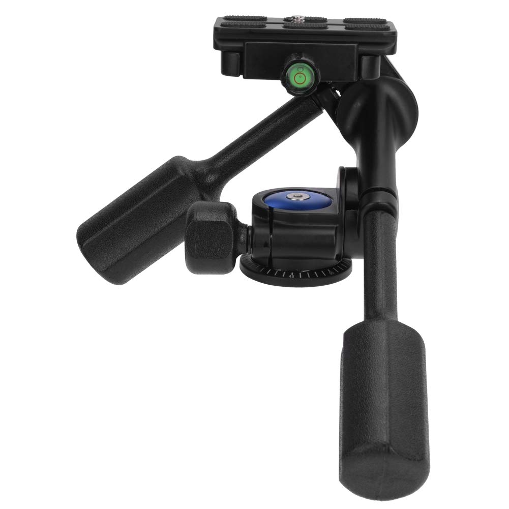 Testa a sfera per treppiede con smorzamento idraulico 3D a doppia impugnatura, testa a sfera panoramica con piastra a sgancio rapido da 80 mm, testa a sfera in lega di alluminio