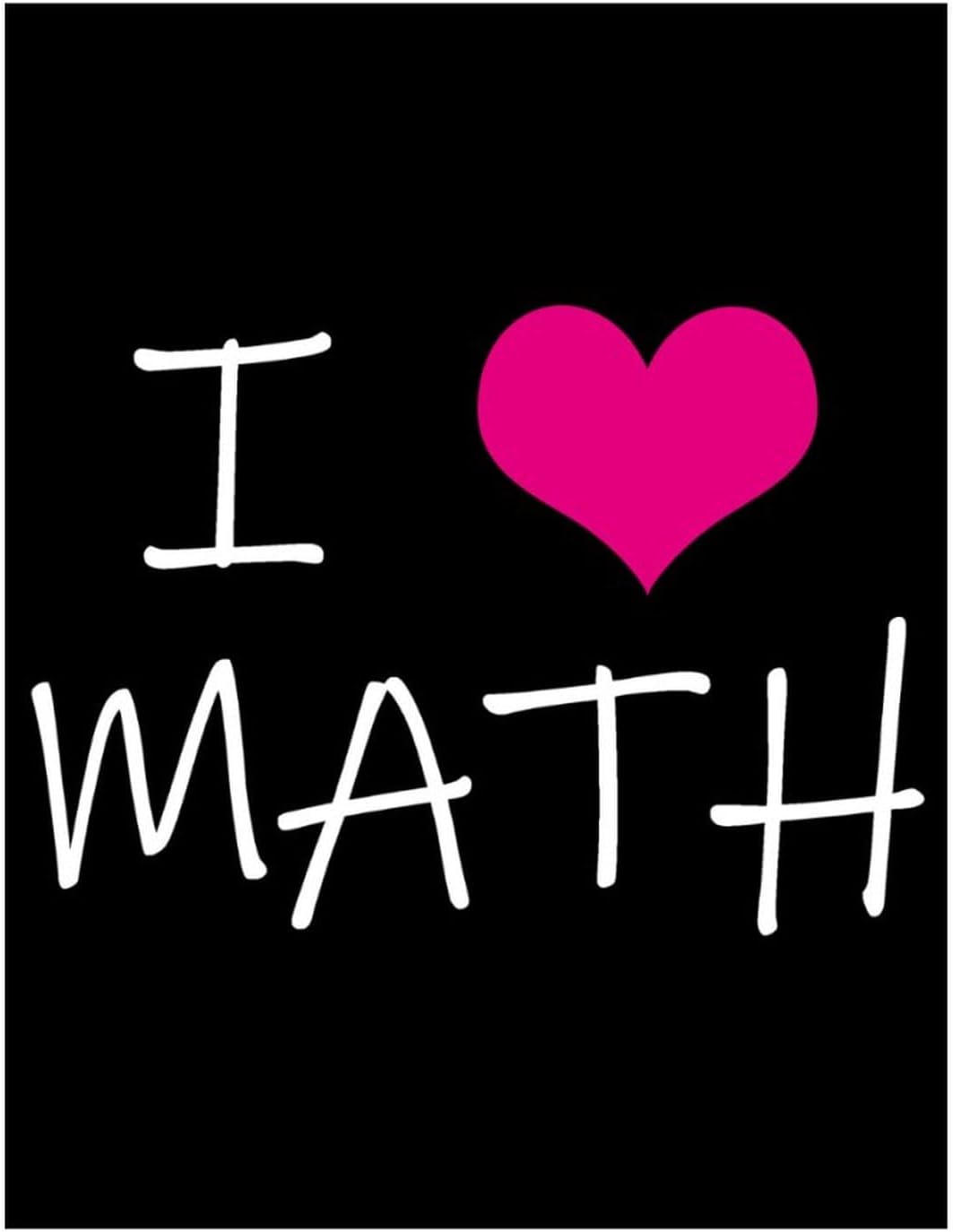 I Love Math Diamond 5D Painting Kits with Frame DIY Full Round Drill Gem Art Crafts for Home Wall Decor 16 X 20in Blackwood 40 * 50cm