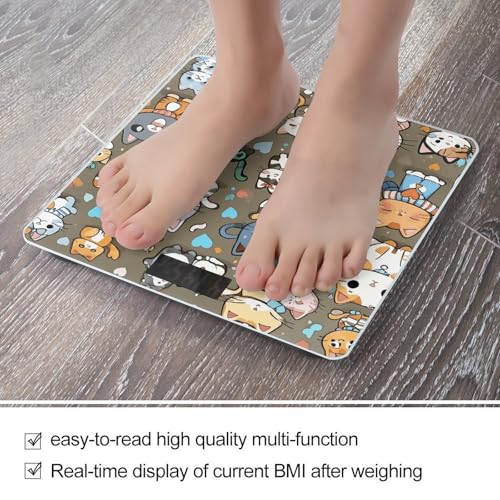 Balanza Digital para Baño con Diseño Lovely Cartoon Cats miniatura 5
