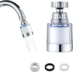 LiXiongBao Filtro de Torneira de Água de Pia, Filtro de Torneira Giratório de 360 Graus, Purificador de Água, Filtro de Torneira para Cozinha, Banheiro, Pia, Remove Metais Pesados E Água Dura (Azul)