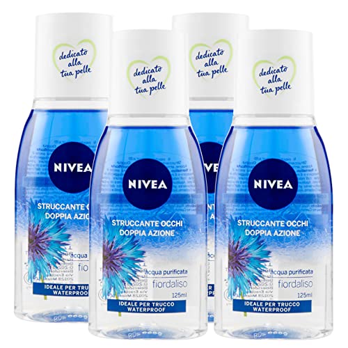 Démaquillant double yeux Nivea élimine le maquillage waterproof lot de 4 flacons