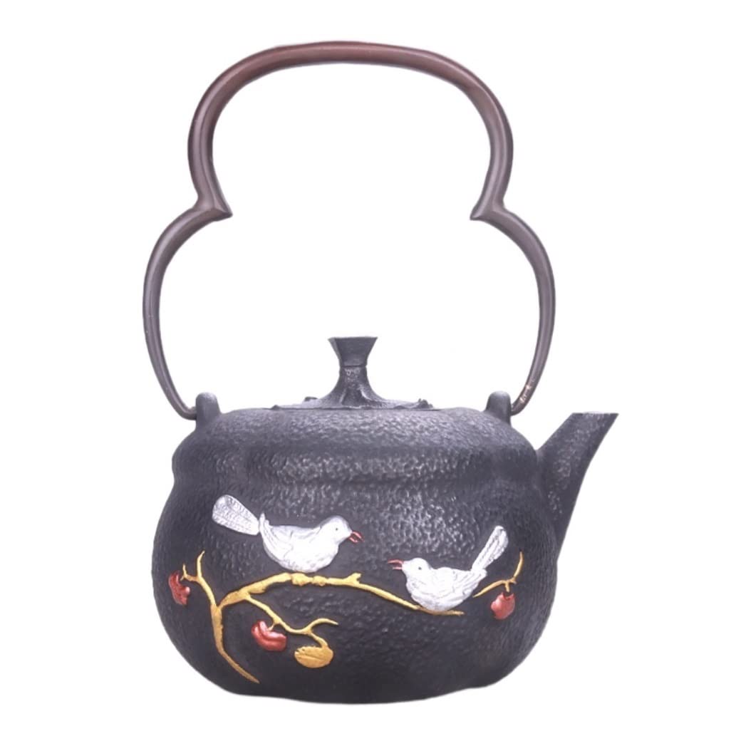 Theiere en Fonte Théière en Fonte Théière en Fonte 1200ML Théières en Fer Bouilloire en Fer Ancien Pot en Fer Non Revêtu Japonaise Théière Théière Fonte