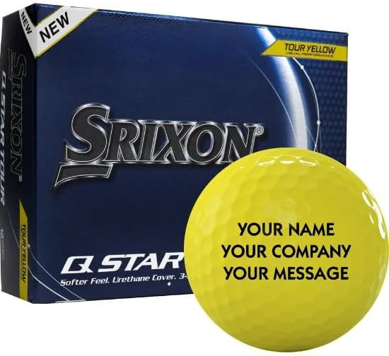 2024 Srixon Q-Star Tour 5 Yellow Personalized Golf Balls