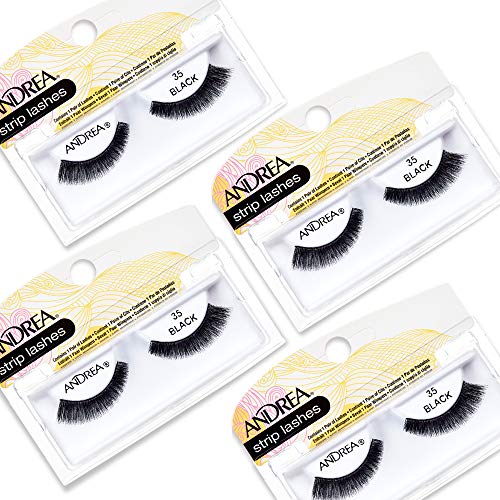 Andrea False Lashes Style 35 - Black 4 Pairs #TOP8