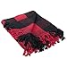 DII 100% Cotton Buffalo Check Throw for Indoor/Outdoor Use Camping Bbq's Beaches Everyday Blanket, 50 x 60, Red and Black