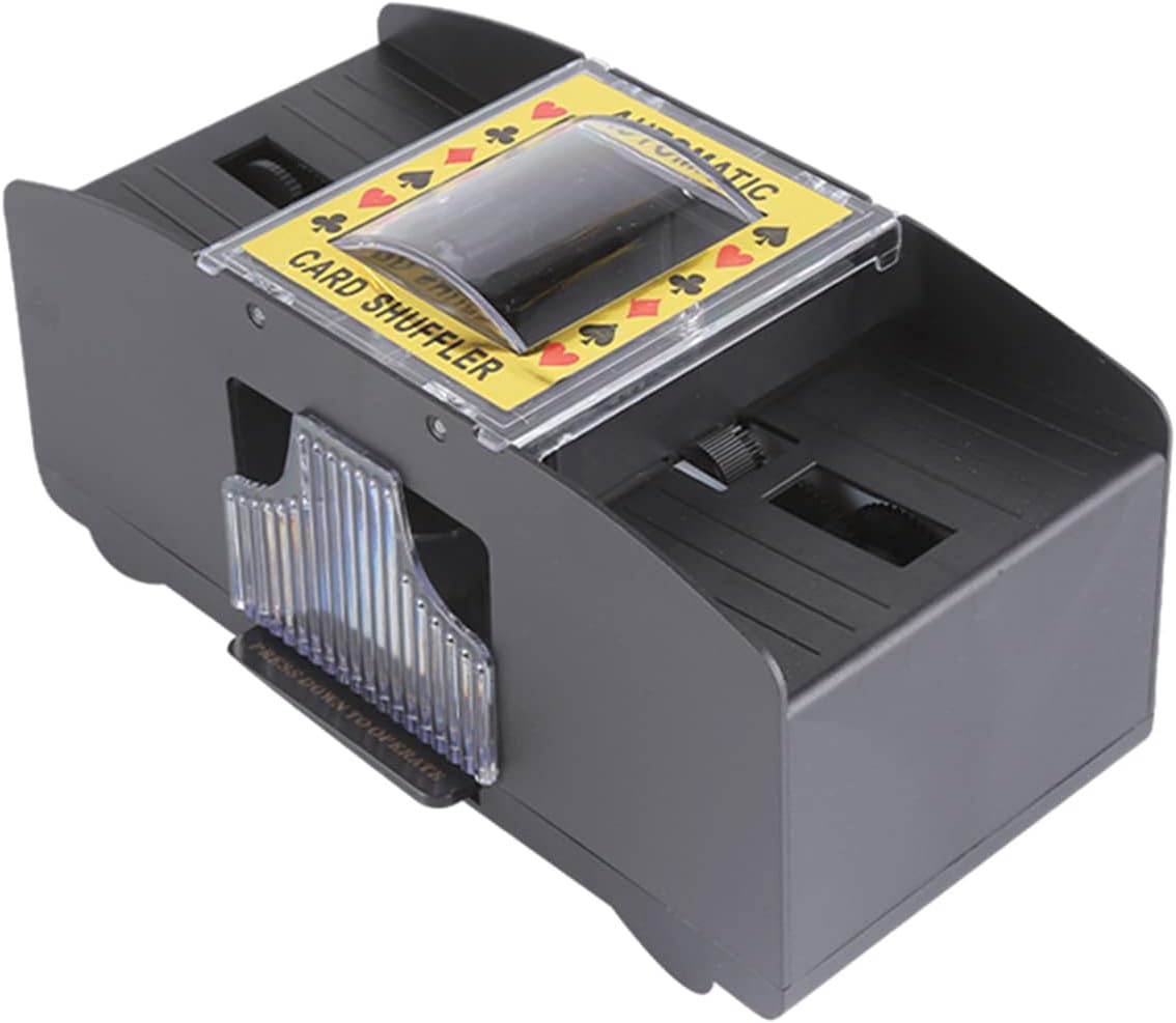 Jetcloud Card Shuffler Mixing Machine 2 Deck Automatic Playing Casino Poker Card Shuffling Battery Operated Sorter Tool for Home Bedroom Camping