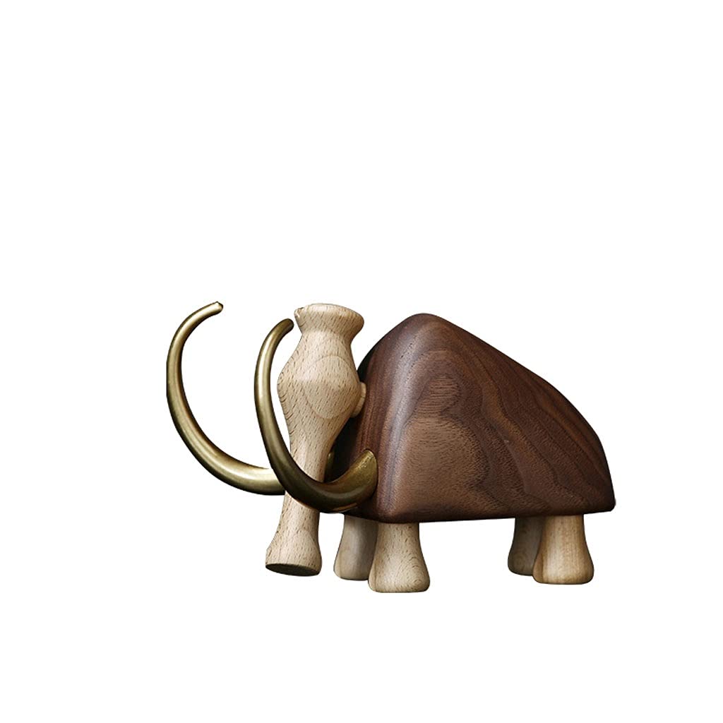 Sculpture Nordic Lital Drewno Słoń Dekoracje Desktopowe Home Ręcznie rzeźbione Dekoracje Drewniane Rzeźba Statua Dekoracje Desktop Statue