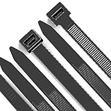 Highwings 結束バンド 長さ300mm 幅7.6mm 厚い 100本入 タイラップ 屋外 耐久 黒 タイラップ セルフロック ナイロン製 セルフロック電線 工場 園芸 車ケーブル整理に対応