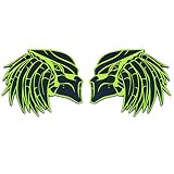 Green/Black Right & Left Predator Emblem (Set of 2)
