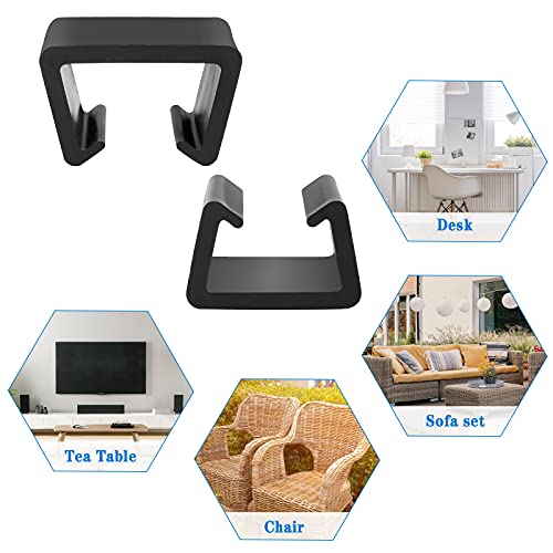 Dadabig 12 PCS Outdoor Patio Wicker, Furniture Alignment Clips Patio Rattan Furniture Clips Plastic Sofa Fasteners Clip Sectional Connector for Rattan Chairs Garden Sofa Furniture - Image 8