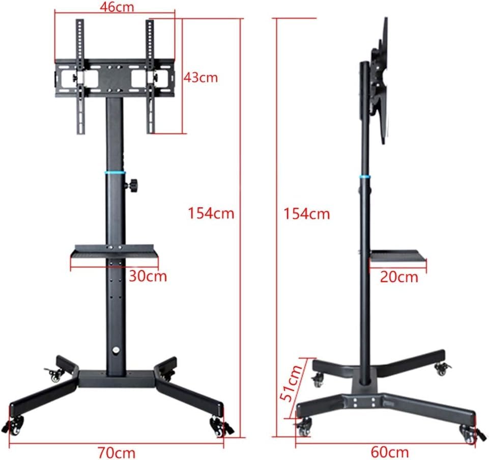 Soporte móvil para TV con ruedas y bandeja miniatura 2