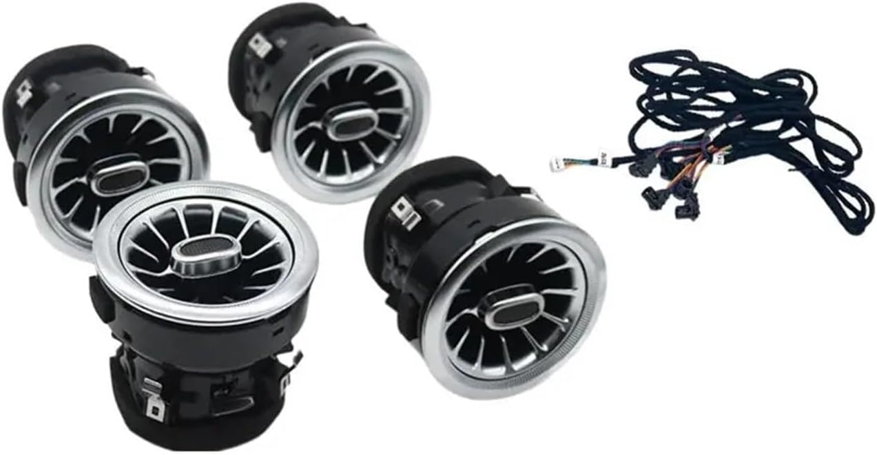 Car LED Front Dashboard Air Condition Vent Outlet Turbo Interior Compatible For Benz V Class EQV Vito Viano Valente Metris W447