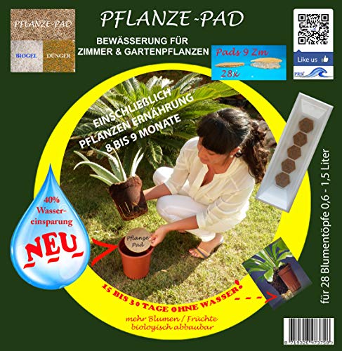 PflanzenPads - Wasserspeichernde Biogel mit pflanzen Nahrung - 28 PflanzenPads Plant Pads