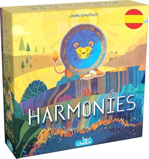 Libellud | Harmonies | Juego de Mesa de Estrategia para Familias y Adultos | CREA Paisajes y Hábitas para Animales | A Partir de 10 Años | De 1 a 4 Jugadores | 30 Minutos por Partida | Español | Ya disponible en tu tienda friki favorita! En mundofriki.es!