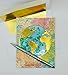 Handmade Golden World Globe and Map Shaker Birthday Card