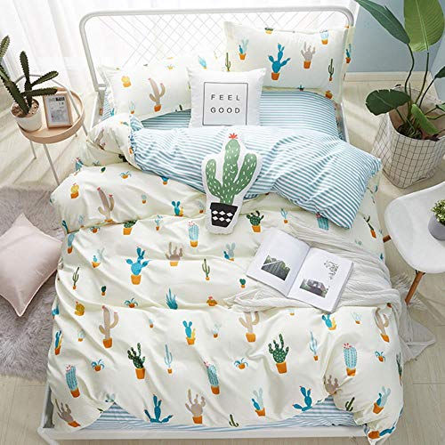 RSM Cartoon Cat Dog Bedding Sets Simple Cute Bed linens Children Kids Duvet Cover Comforter Quilt Cover Bed Sheet Queen King Size,style8,180x220cm
