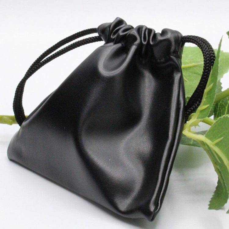 Amazon.co.jp: イヤホンポーチ PUレザー製 12×8cm ミニ巾着袋 適度な