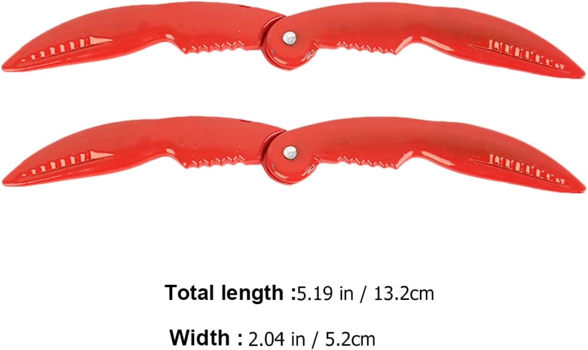 6pcs Eating Nut Opener Peel Tool Shellfish Kitchen Knife Walnut Parties Crab Leg Clamps Clip Gadgets Nutcracker Scissors Claw Premium Picks Home Shrimp Shell Lobster/37236(Redx2pcs,13.2X5.2CMx2pcs)