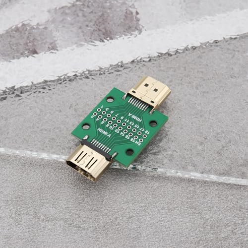 OTOTEC 2 szt. HDMI typu A męski na żeński 19 pinów 2,54 mm dwustronne gniazdo Breakout Board złącze testowe naprawa płytka testowa mini złącze z płytką PCB