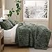 Bedsure Velvet Quilt Queen Size Set - Lightweight Velvet Comforter Queen, Luxury Bedspread Coverlet, Ultra-Soft Bedding Set with 2 Pillow Shams for All Season, 90