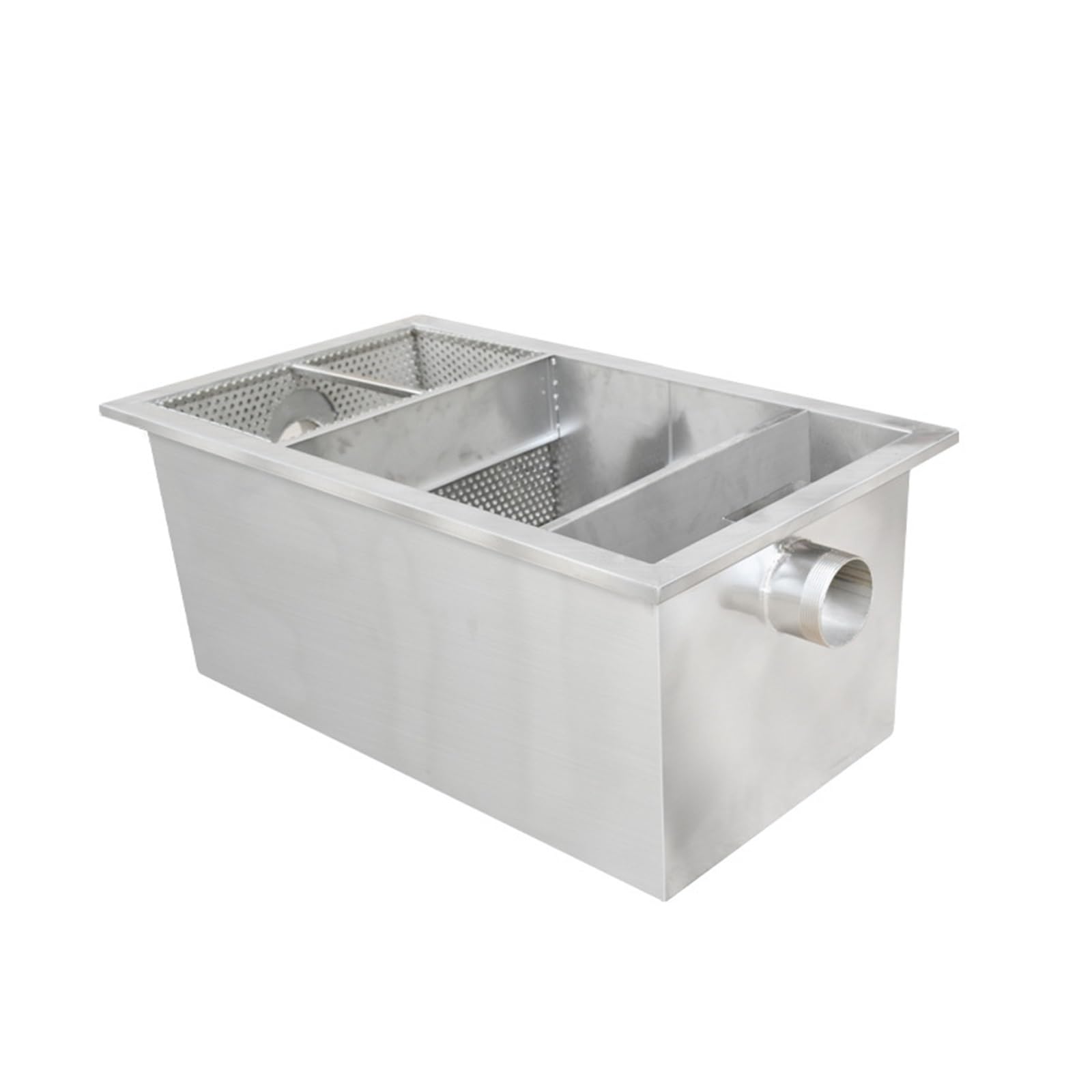 Commercial Grease Trap, Stainless Steel Oil-water Separator Catering Kitchen Canteen Grease Trap Stainless Steel Sewage Treatment,for Restaurant Coffee Shop Home Kitchen