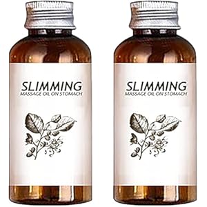 2PCS Herbal Slimming Massage Oil, Fat Burning Massage Oil, Slimming Essential Oil for Belly and Waist Anti Cellulite Massage Oil Belly Slimming Essence
