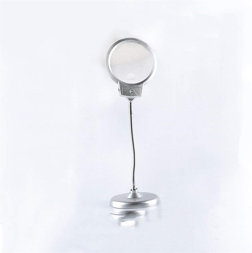 Lighted 2X Magnifier and Desk Lamp for Hobby, Crafts, Inspection, Reading Books, Magazines, Newspapers, Model Building, Soldering, Jewelry Design, Needlepoint, Sewing and More
