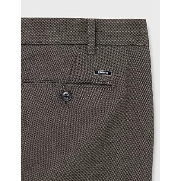 EUREX by Brax Jonas Cotton 3.0, Parte Frontal Plana Pantalón, Antracita, 33W x 32L para Hombre