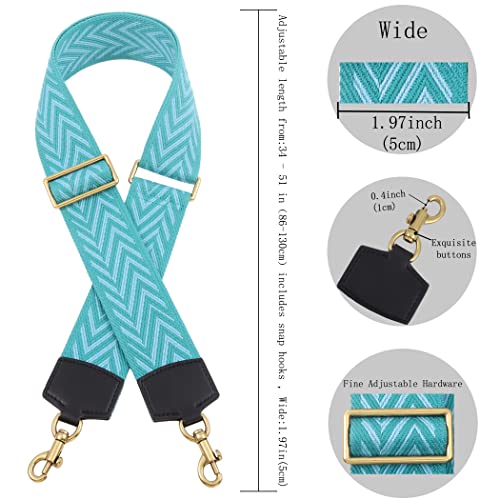 Image of Purse Strap Replacement Crossbody Handbag Stripe Wide Adjustable (shoulder strap Black Leather Head(P-9))