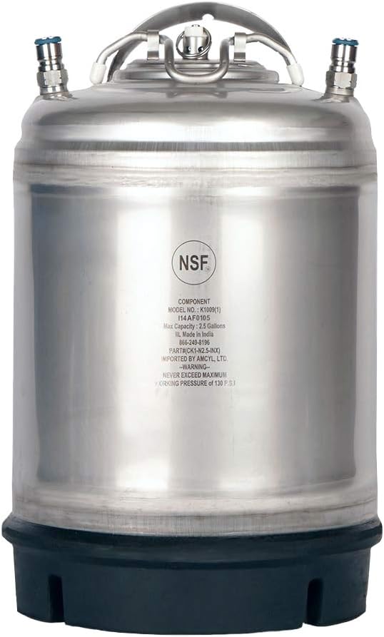 Two Pack of New 2.5 Gallon Ball Lock Kegs -Single Handle