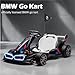 JoyWheels 36V Licensed BMW Electric Go Kart, 7.5 MPH Drift Kart with 600W Motor, Outdoor Driftable Kids Race Pedal Go Karting Car w/Adjustable Seat, Lights, for 6 Years Old, Black