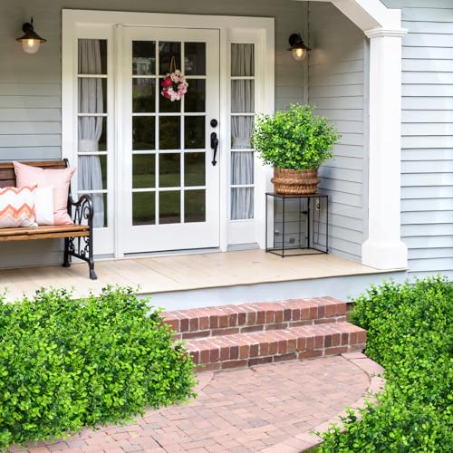 Image of Bassion 24 Pcs Greenery Stems Fake Artificial Eucalyptus Plants Outdoors