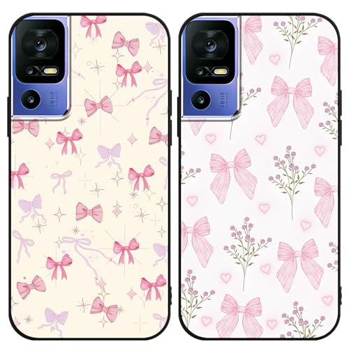 Yomjew 2�p�b�N �s���N�{�E�t�H���P�[�X TCL 40 SE 6.75�C���`�p�A�J�[�g�D�[�� �L���[�g �J���C�C ���{�� ������ �ԕ� �P�[�X ���I�f�U�C���A�u���b�N TPU �o���p�[ �ی�J�o�[ �K�[���Y ���f�B�[�X