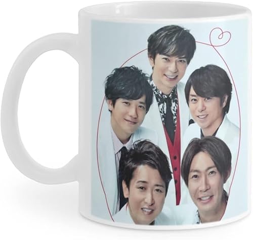 嵐 あらし マグカップ コーヒーカップ カップ コップ 食洗器可 食器 プリントマグカップ おしゃれ プレゼント 陶器 萌え グッズ ギフト 大野 松本 二宮 櫻井 相葉 アイドル グループ 俳優 歌手