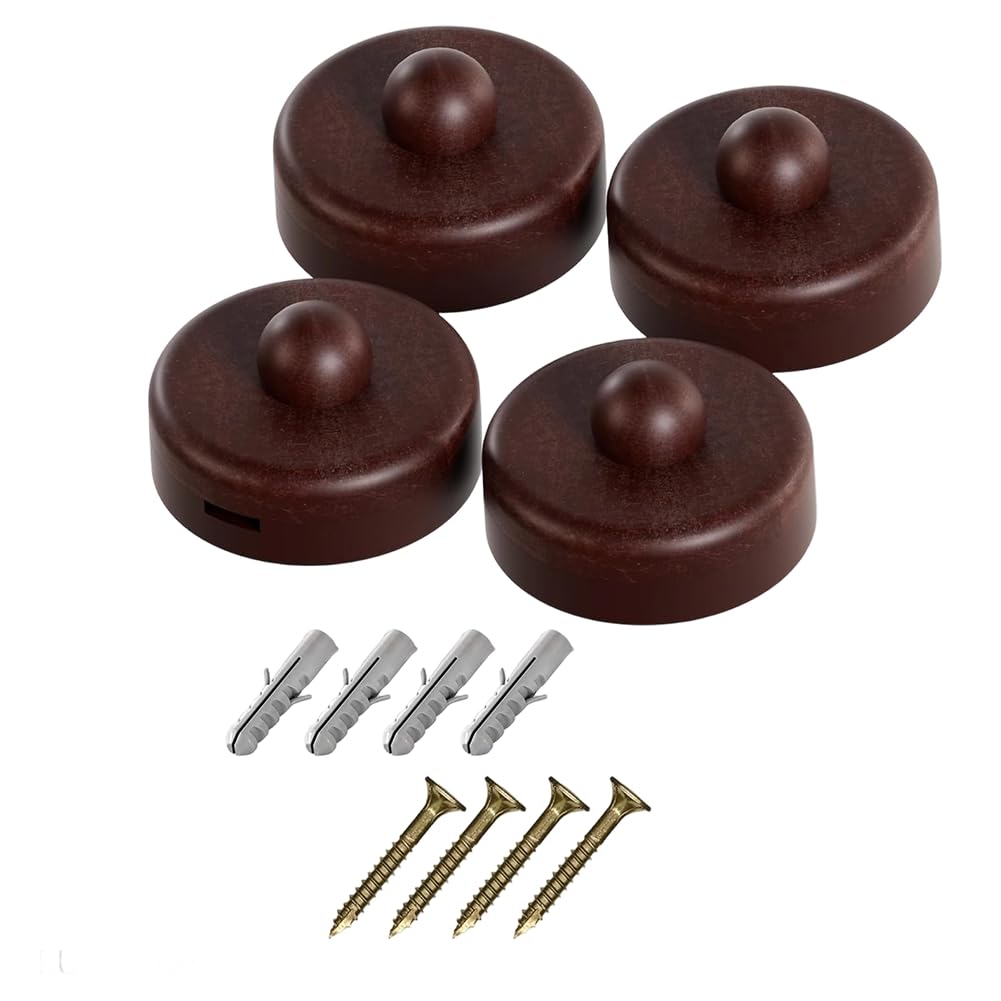 CTRLZS Tapestry Wall Hangers Clips 4 Pack - Quilt Hanger for Wall for Display, Quilt Rack - Rug Hangers for Walls Brown