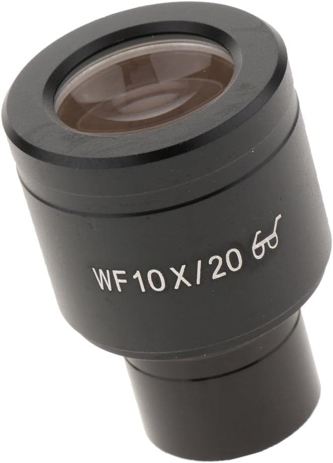 Baoblaze 0X 20mm Eyepiece for Biological Microscope, Wide Field of View, 23.2mm Diameter