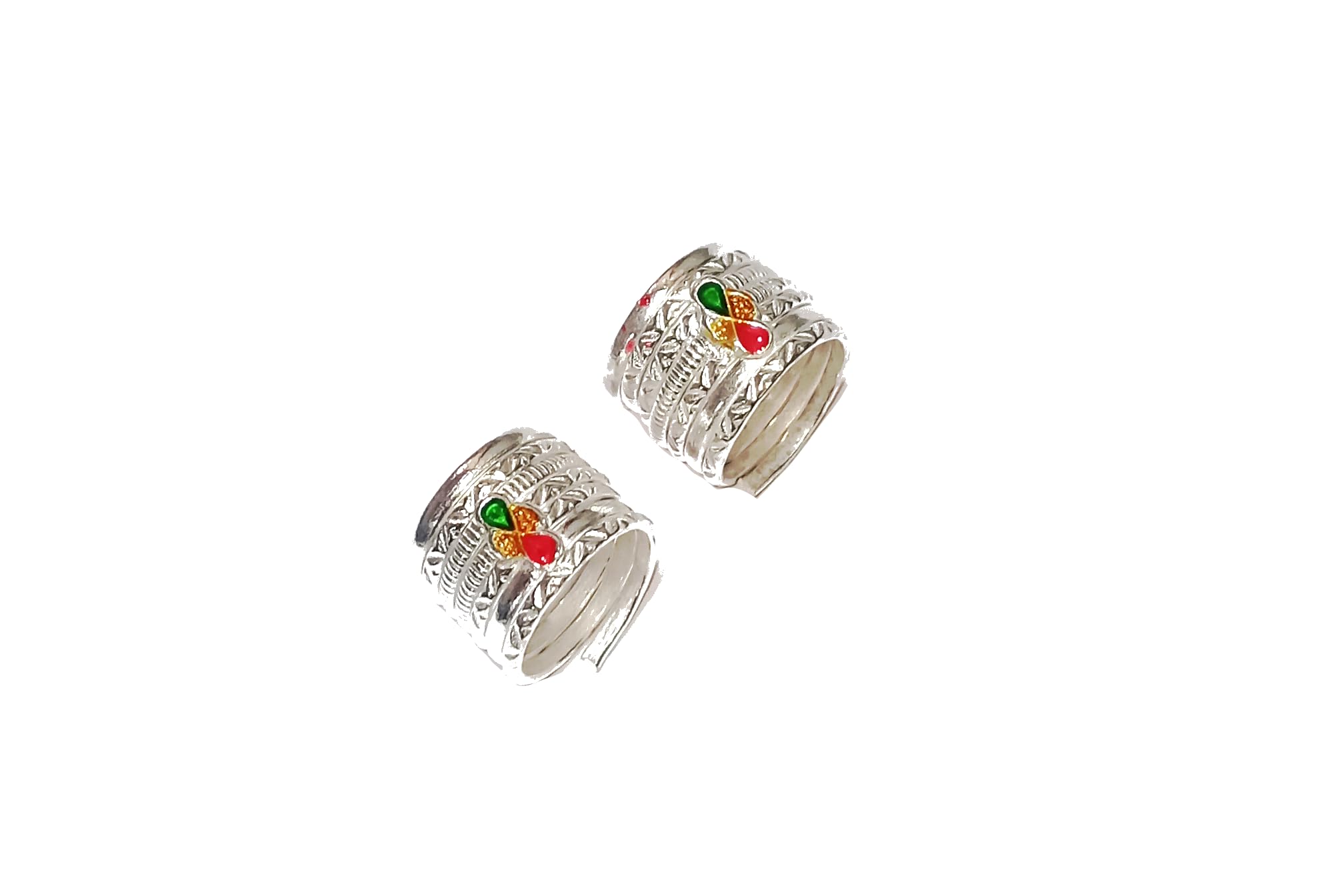 Adhira's Silver Adjustable Daily Used Toe Rings/bichiya/jodavi/masoli/fera rings For Womens-image-41