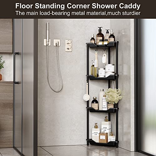 Orimade Rustproof 4 Tier Floor Standing Corner Shower Caddy Organizer thumb #5