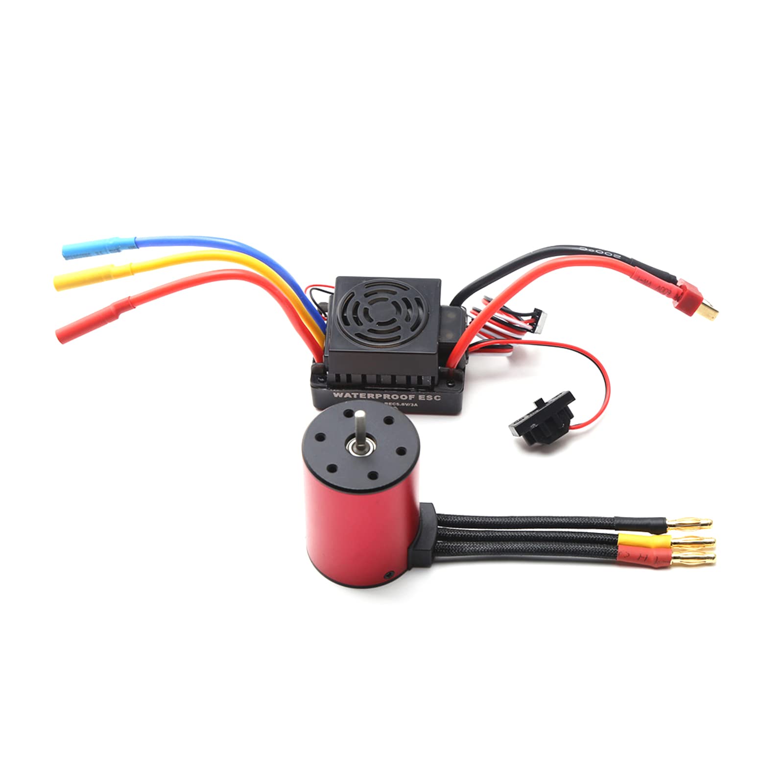 Jemora Silnik bezszczotkowy 2300KV 3650 wodoodporny silnik z bezszczotkowym 60A ESC 2-3S Lipo 5,8 V 3A BEC do samochodu 1/8 1/10 RC