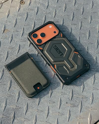 Image of Urban Armor Gear UAG Monarch Pro Magnetic Compatible, Rugged Heavy Duty Shockproof Military Grade Protective Case /Cover Designed for iPhone 17 Pro Max (2025) - Kevlar Element Green
