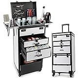 ★ DISEÑO AVANZADO: 4 ruedas desmontables duraderas que se pueden girar 360 grados para instalar, quitar o reemplazar fácilmente; y nota: la cinta del asa se encuentra en la parte superior, por favor, apriete la cinta alrededor del asa cuando viaje.