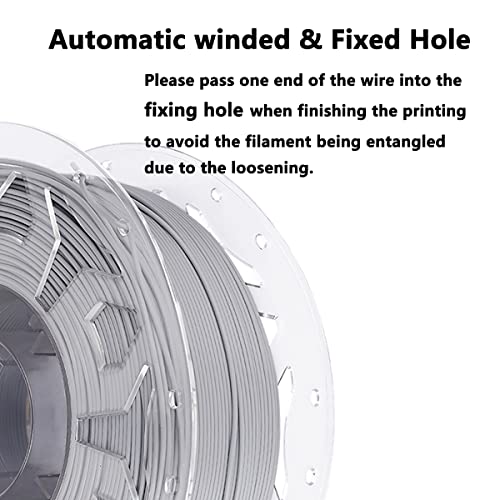 Comgrow Pla 3D Printer Filament, 3D Printer Filament 1.75Mm, 1Kg Spool Filament (2.2Lbs), Dimensional Accuracy +/- 0.03Mm, Pla Grey, Fit Most Fdm 3D Printers #TOP1