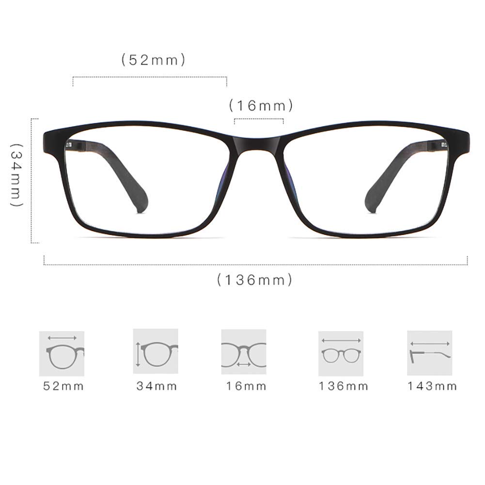 Blaue Licht Blockieren Brille Blaulichtfilter Brille Blueblocker Brille Anti-Blaulicht Computer Brillen, Blaulicht-Schutzbrille, Lesehilfe Sehhilfe Arbeitsplatzbrille, Anti Eyestrain Strahlenschutz
