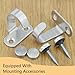BE-TOOL 24PCS Stainless Steel Ceiling Hooks Clothes Hooks Set Cabinet Under Hook Hanger for Bathroom Kitchen Utility Silver